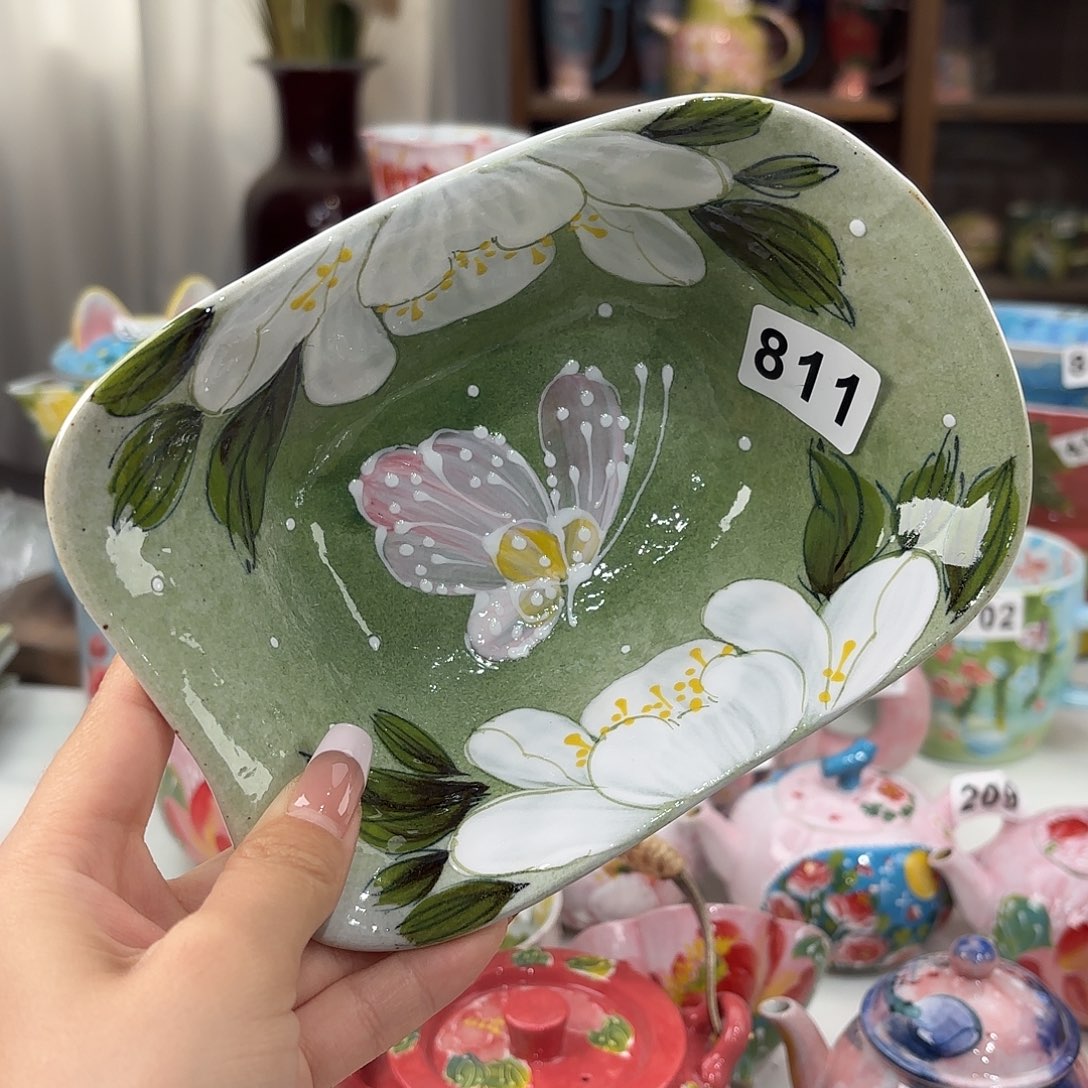 瓷片景德镇手绘高温釉下彩陶瓷茶具