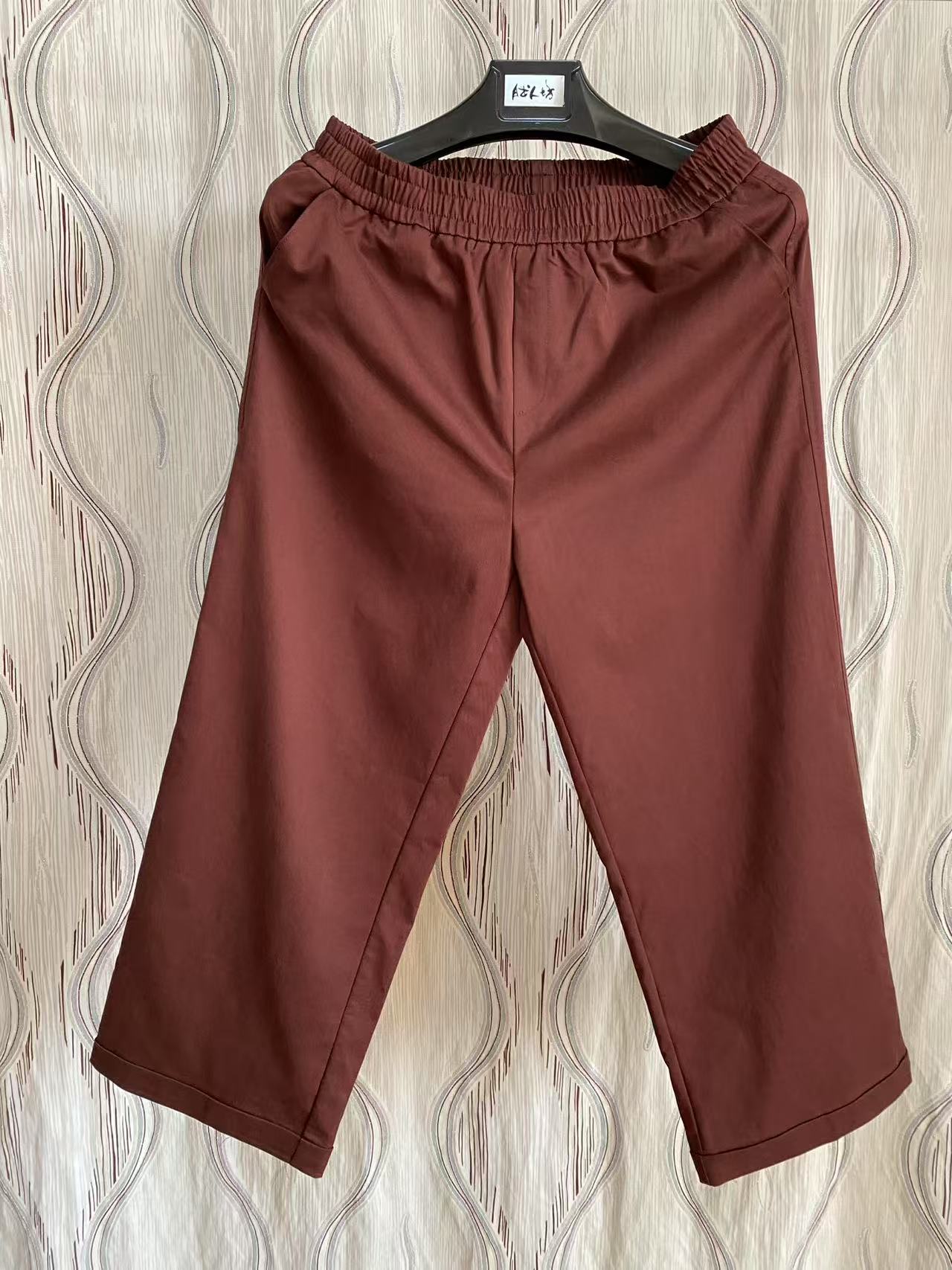 （X）胖人坊大码女装新款窄版直筒休闲裤01326