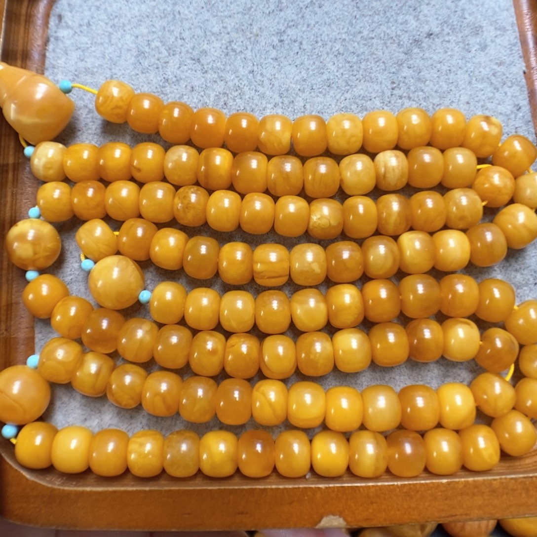 蜜蜡项链未镶嵌蜜蜡108