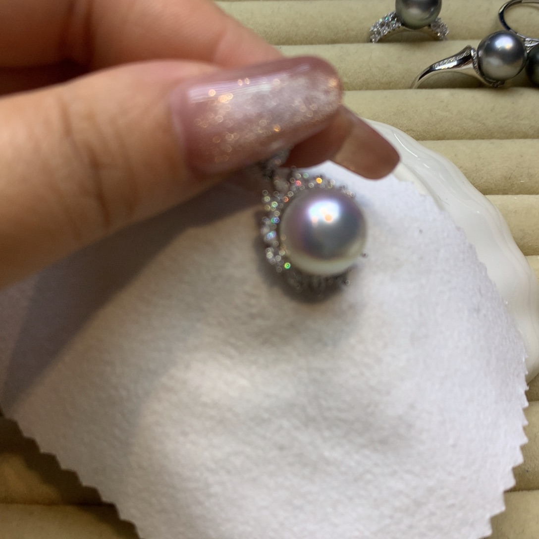 颈饰银S925镶嵌海水珍珠