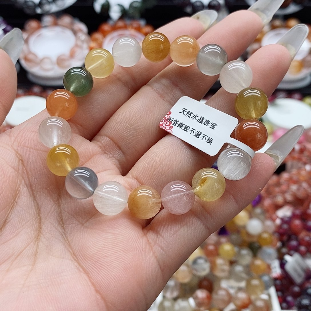 未镶嵌手链水晶兔毛
