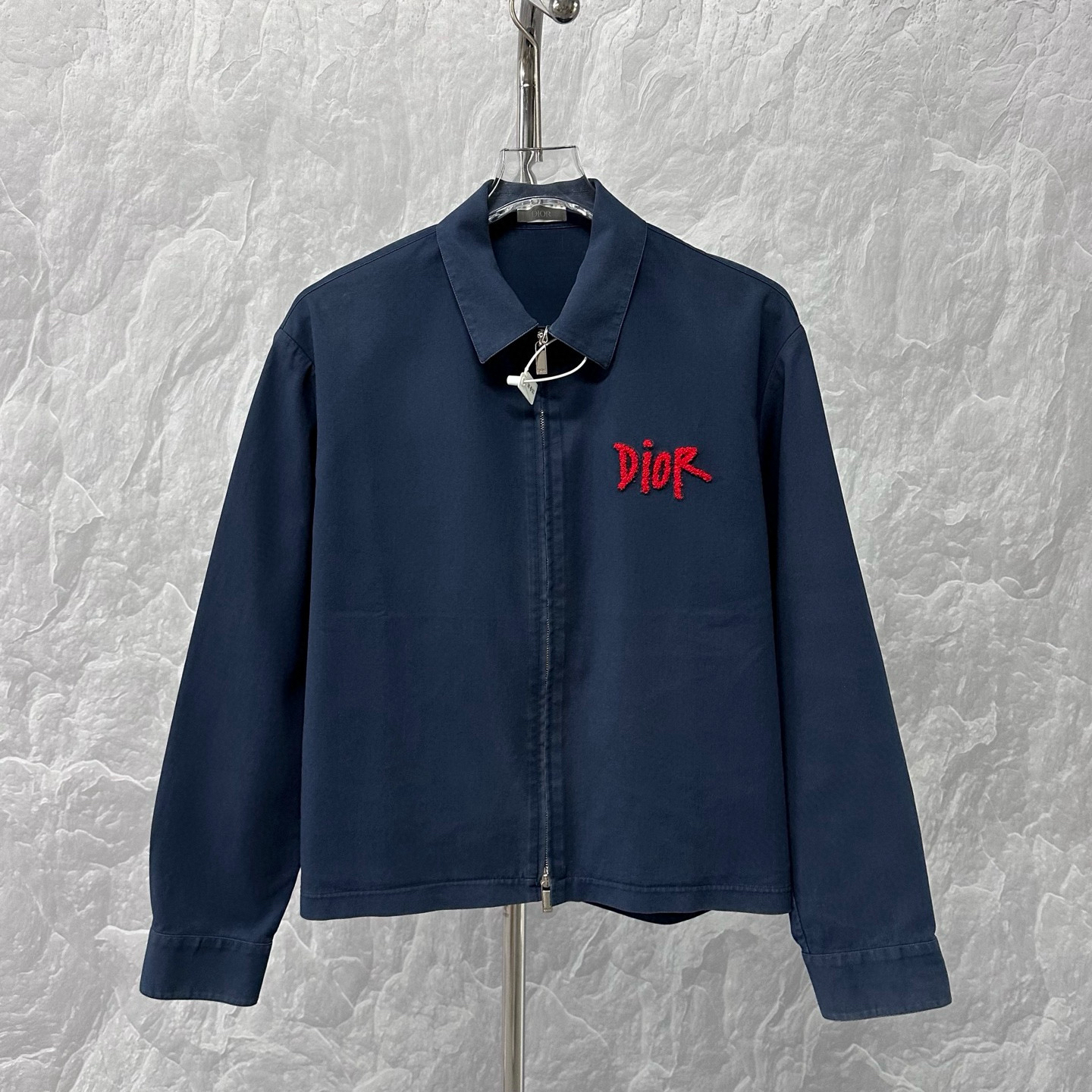 99新 DIOR/迪奥 stussy联名毛巾刺绣拉链外套38码J00998