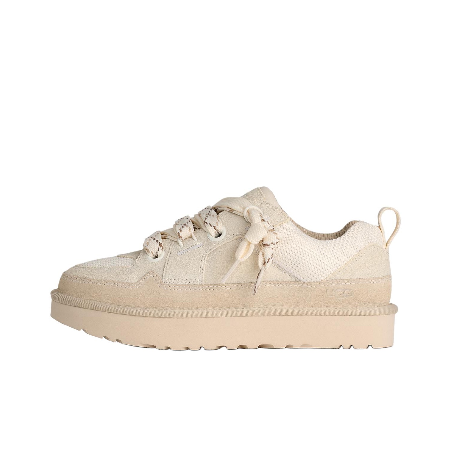 UGG 双色系带 简约舒适 低帮 板鞋 明星同款 茉莉白 1168890-JSM