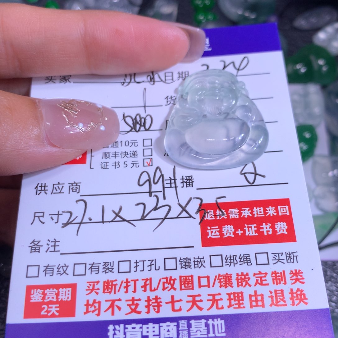 翡翠颈饰未镶嵌水*淼翡翠