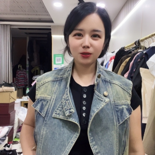 三醋酯纤维野兔毛牛仔马甲小款的福利