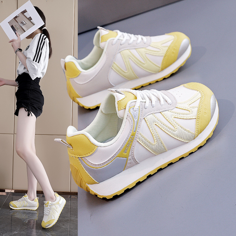 厚底增高德训鞋女2025秋季新款运动鞋复古拼色阿甘小白鞋女GT5386