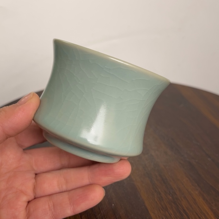 瓷摆件仿古束腰马蹄杯一级kkkkjkkkkjkk