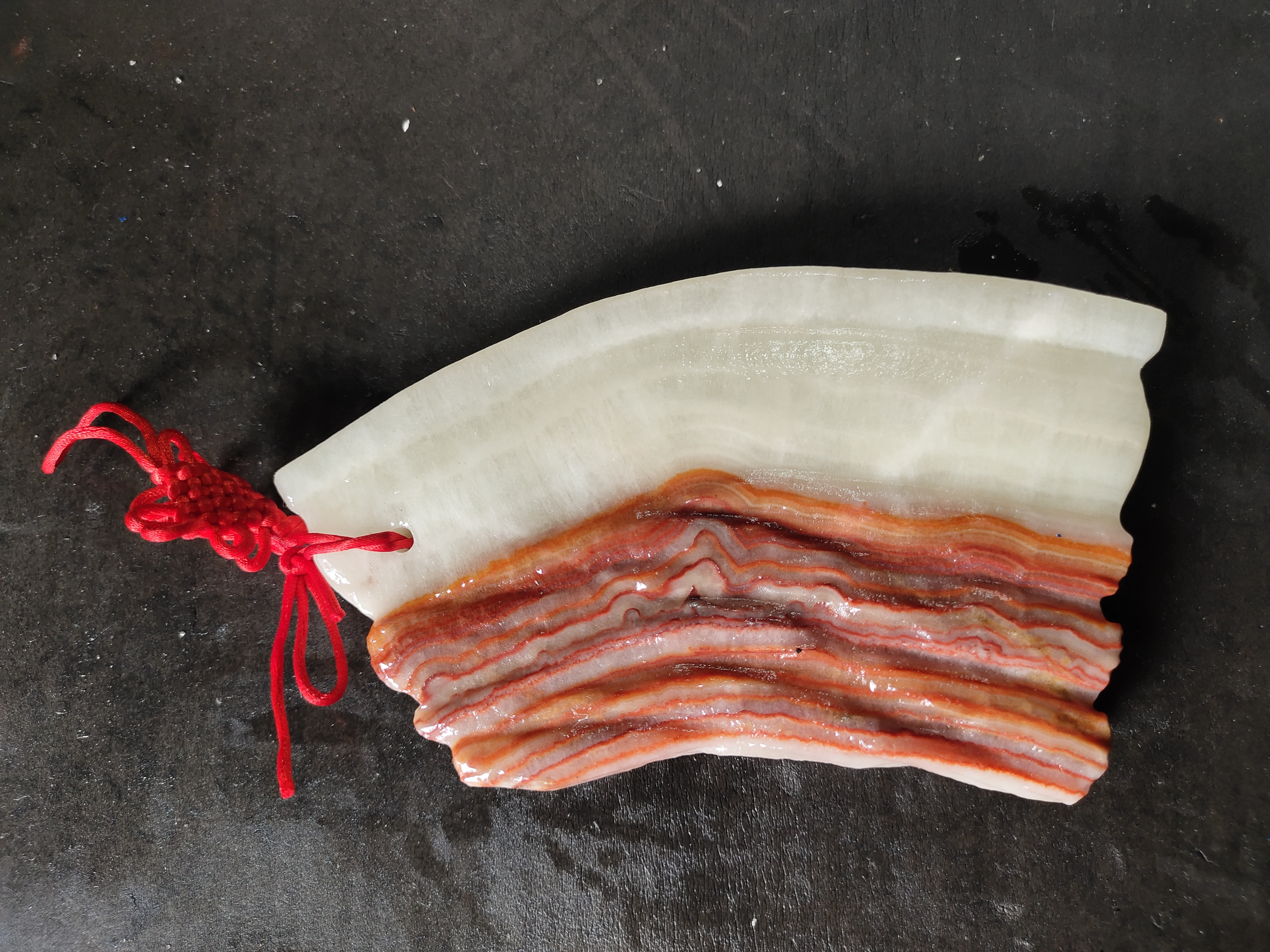 广西天然猪肉石，石头长19*10*2.5cm