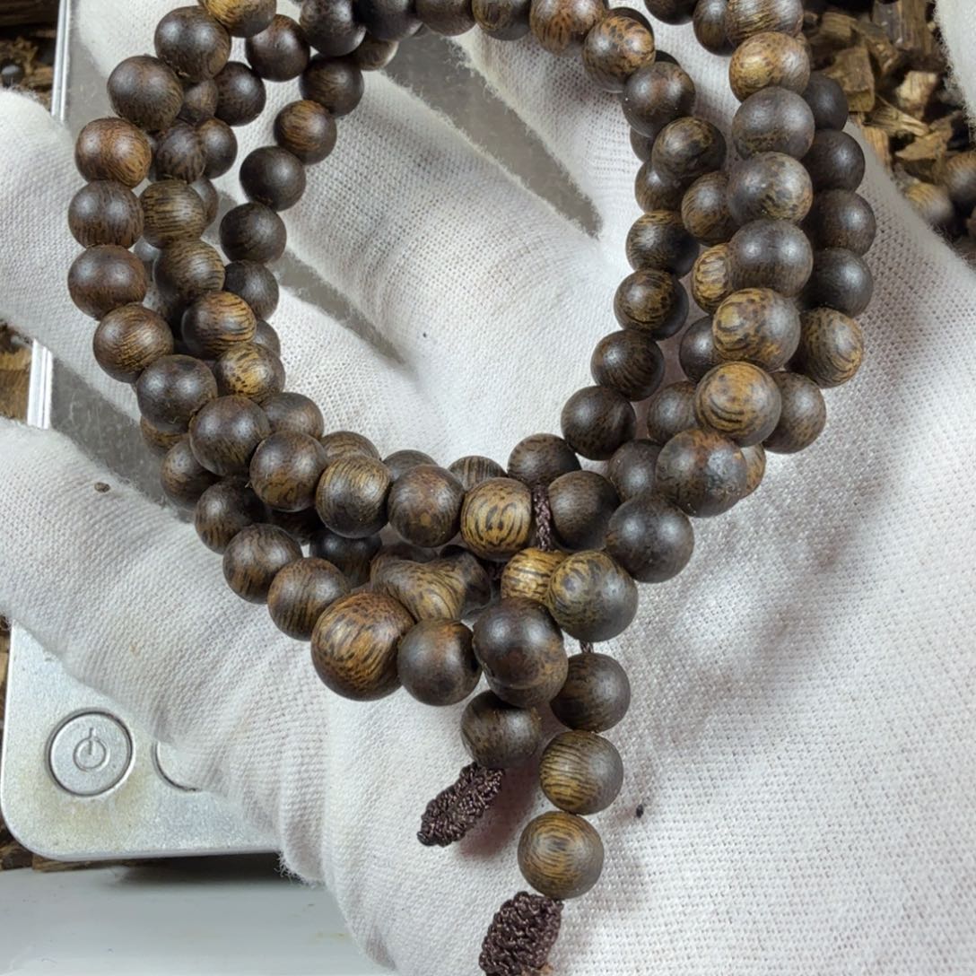 家***宝沉香碎屑沉香金莎叶多圈0.6沉水浮17克