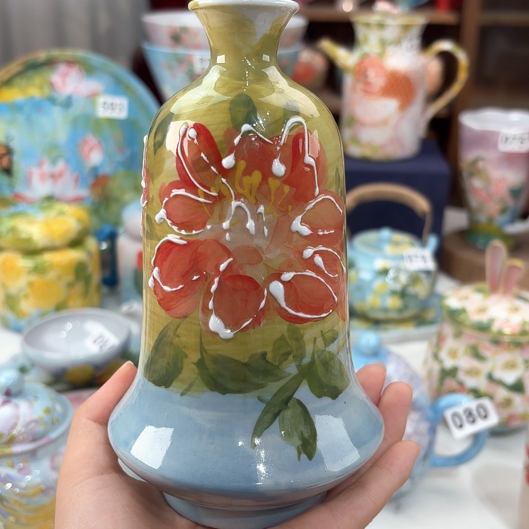 景德镇手绘高温釉下彩陶瓷茶具