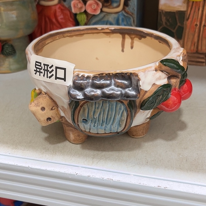 粗陶材质多肉花盆