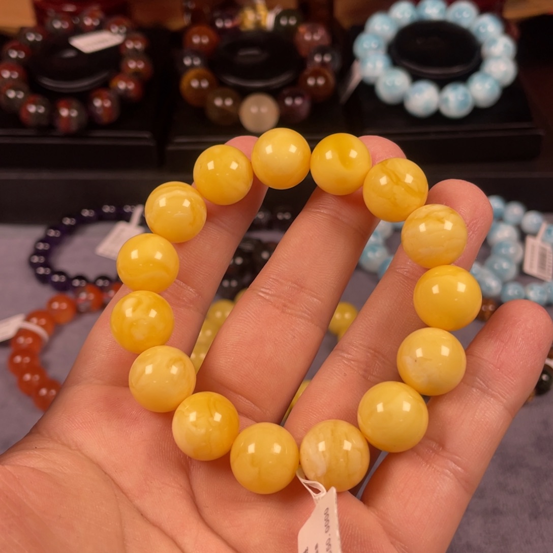 蜜蜡手链未镶嵌蜜蜡手串