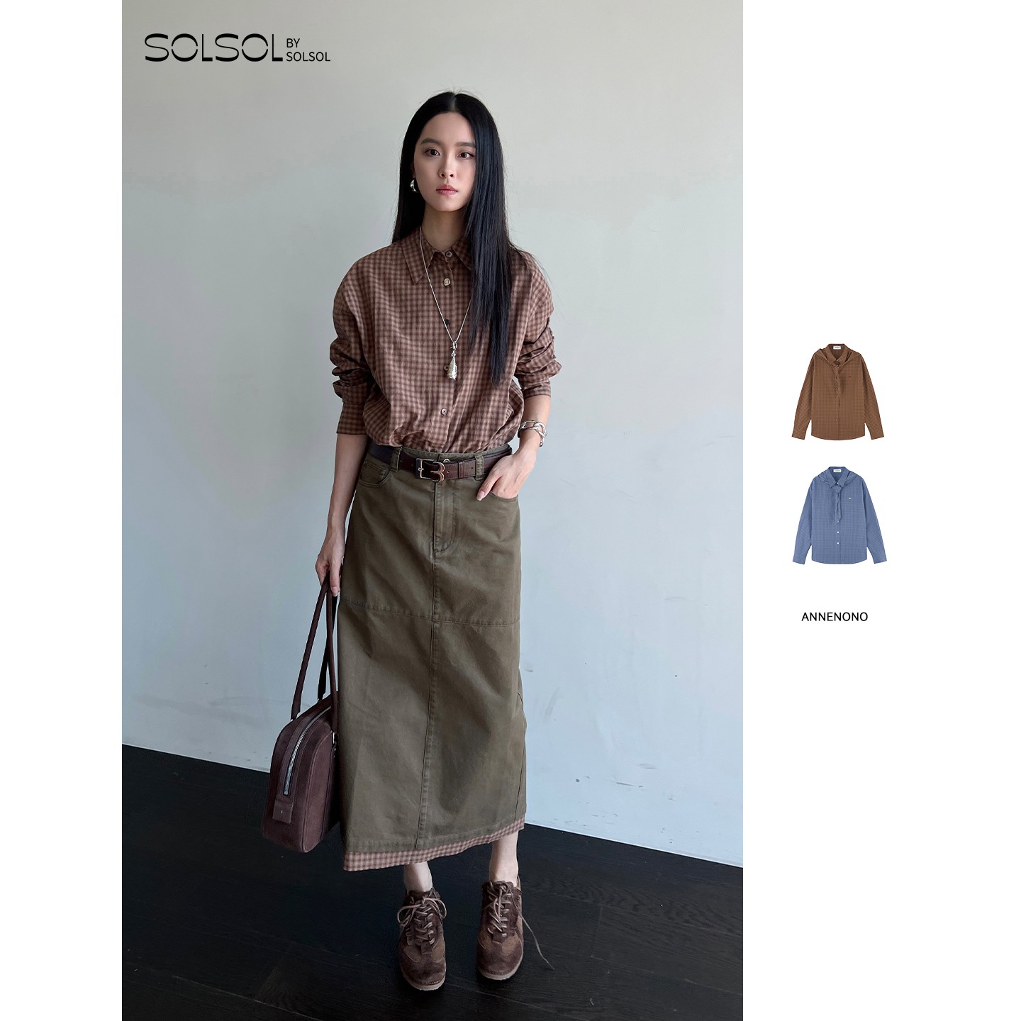 ANNENONO 设计师品牌 25秋冬新品 丝巾假两件衬衫 SOLSOL买手店