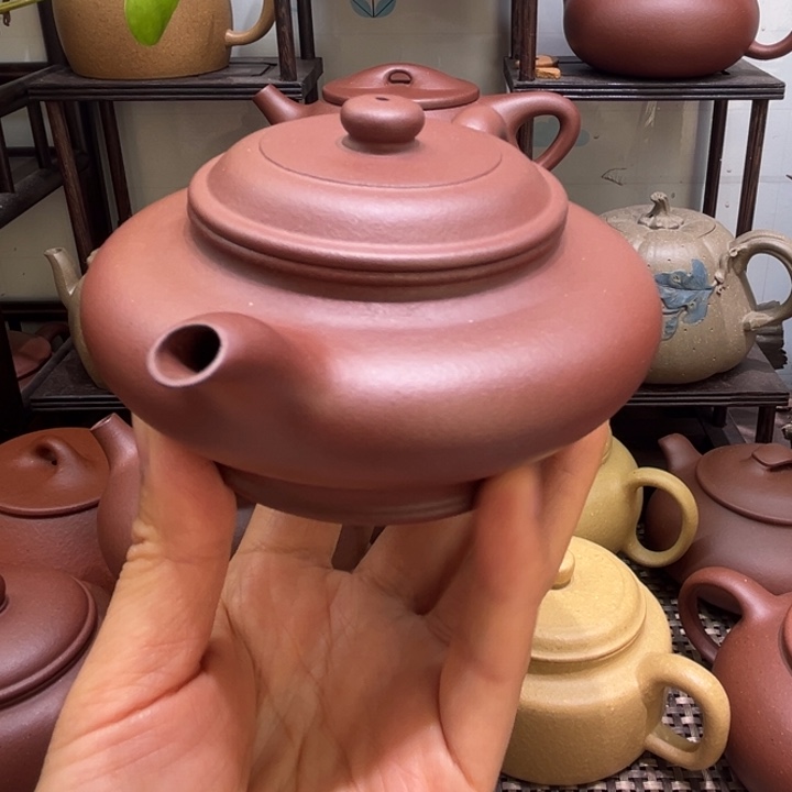 梦***南茶壶紫砂微瑕虚扁210cc