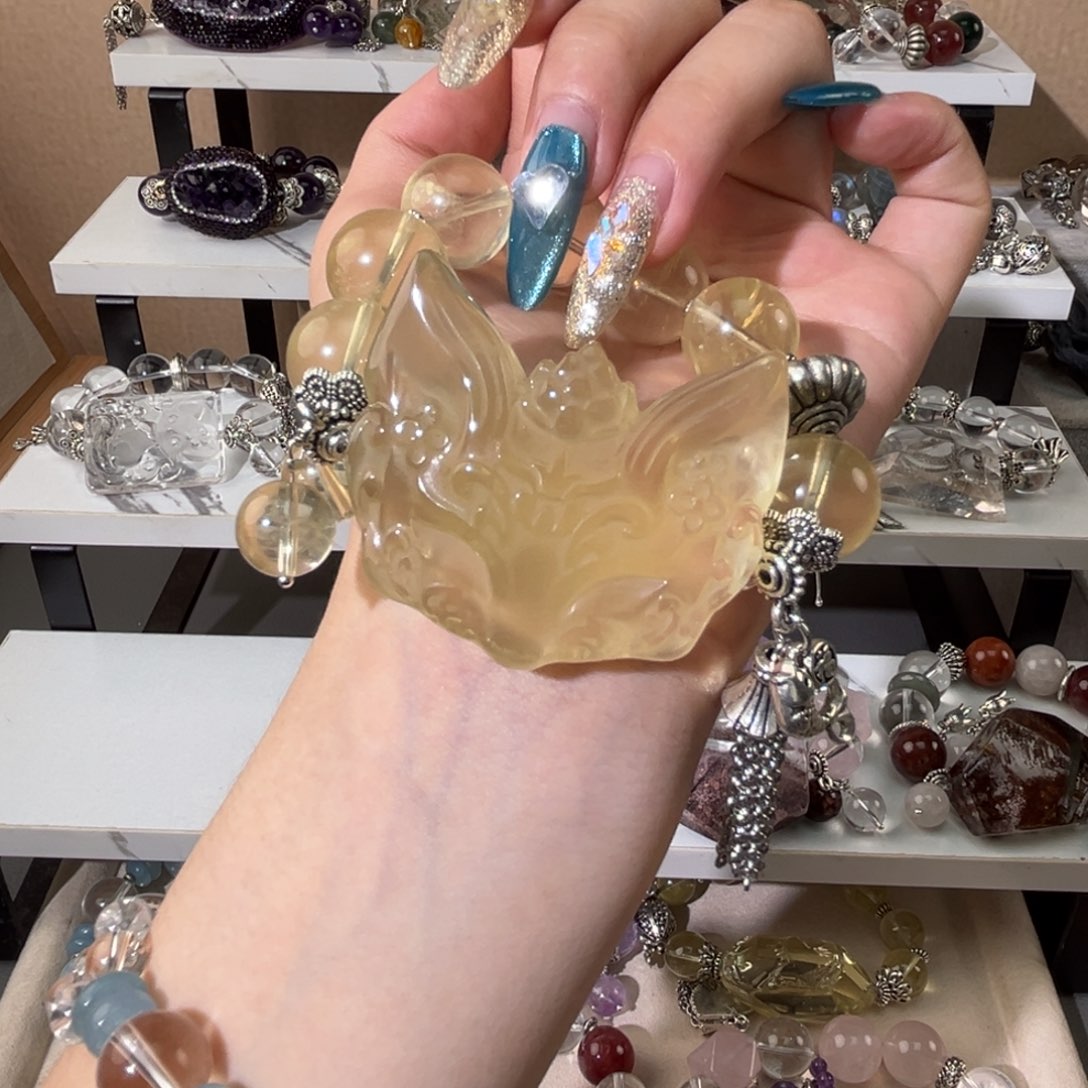 合金手链水晶弱**猫手串