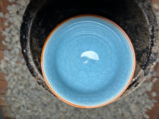 冰晶蓝冰裂纹茶杯主人杯-配礼盒