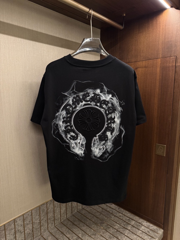 高档男士大码男装T恤，时尚上衣重工立体绣花，还有5X6X230-260斤