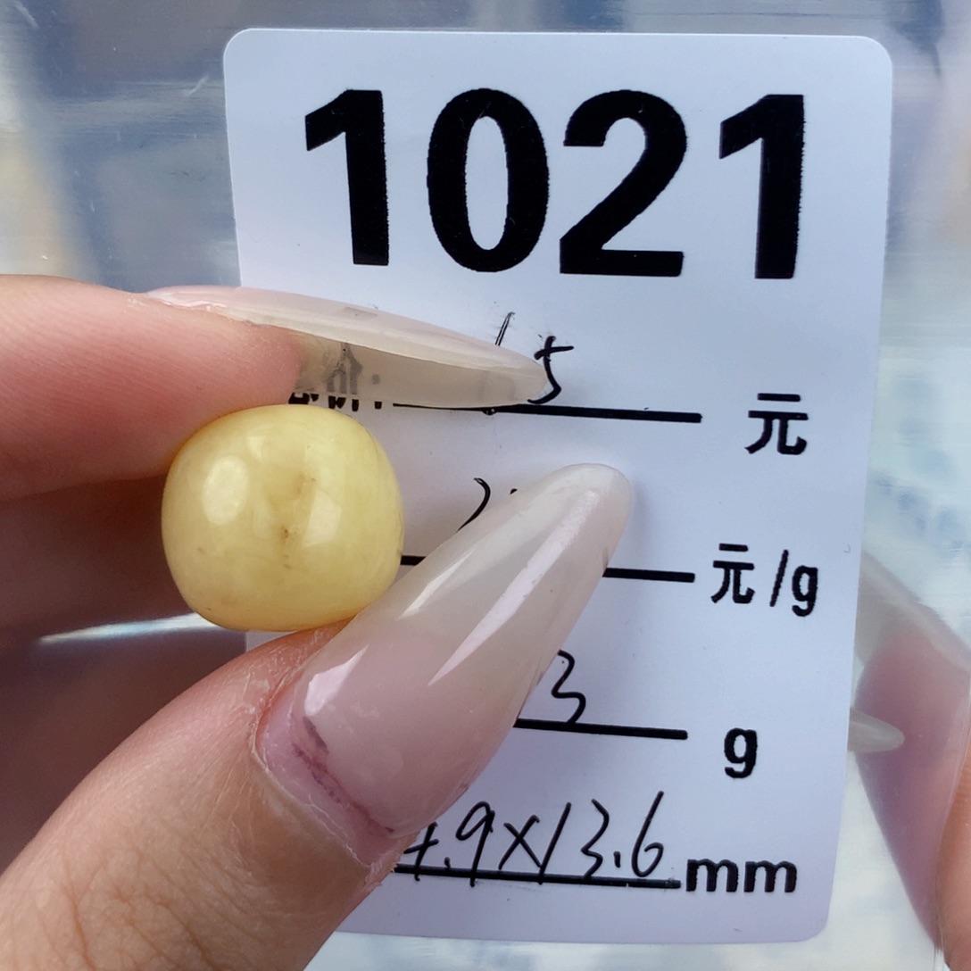琥珀未镶嵌珠宝奇石14:9×13.7植物