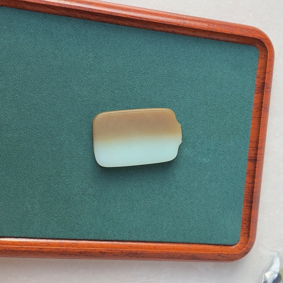 纯天然新疆和田玉糖色且末料平安无事牌吊坠玉佩项链