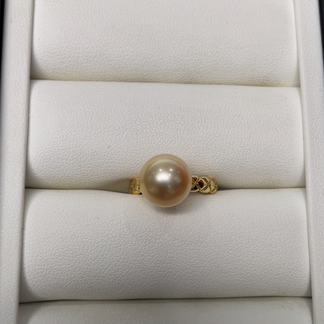 海水珍珠戒圈银S925镶嵌