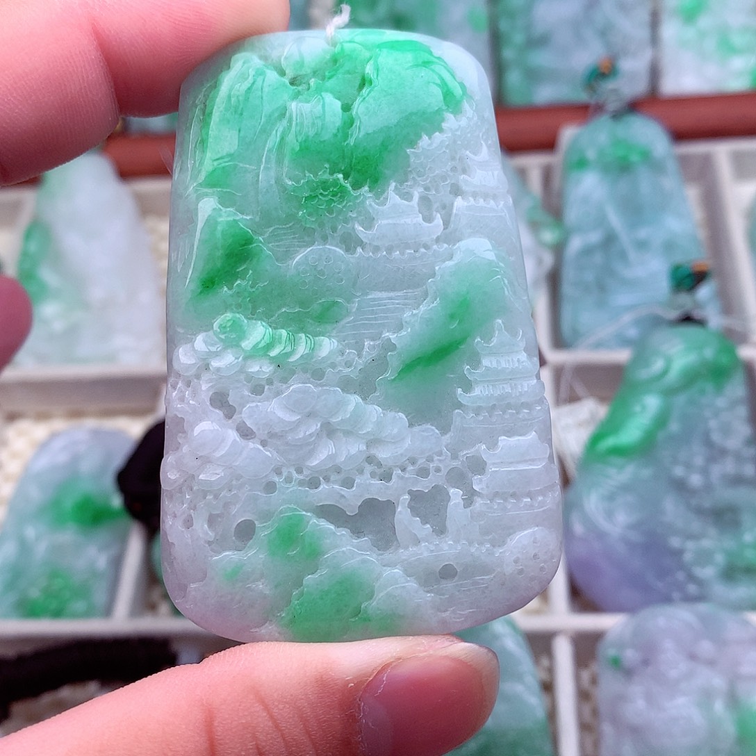 翡翠未镶嵌吊坠(不含链)