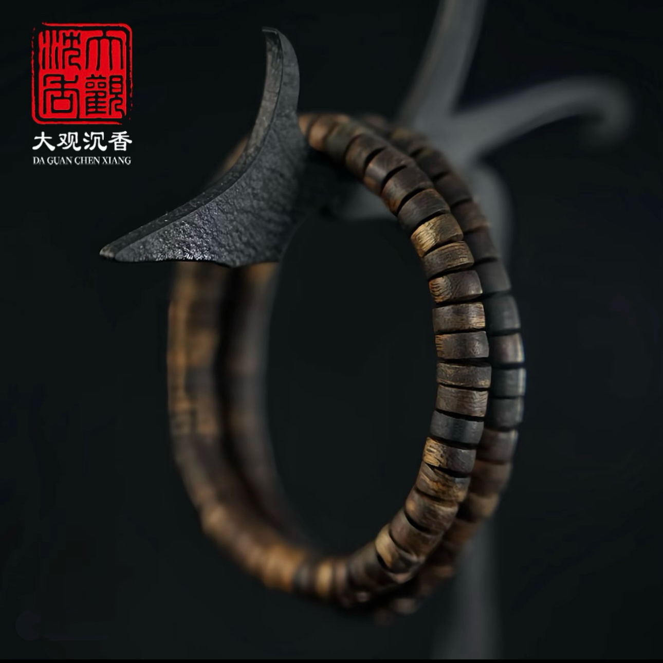 沉香沉香【初韵·春祺】奇楠沉香直切片珠单圈手串（多样性发其一）