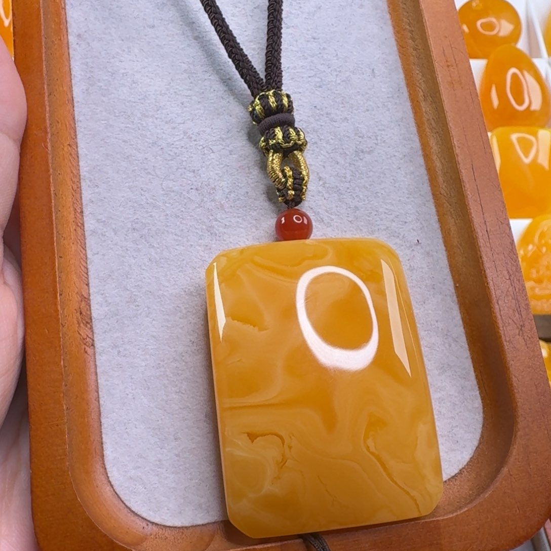 蜜蜡毛衣链未镶嵌