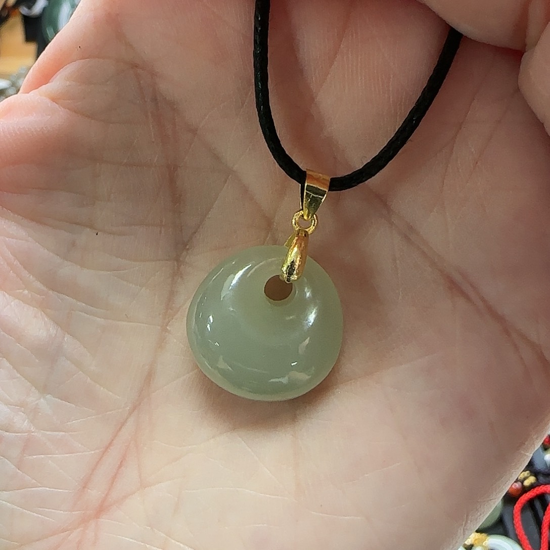 吊坠(不含链)银S925镶嵌和田玉