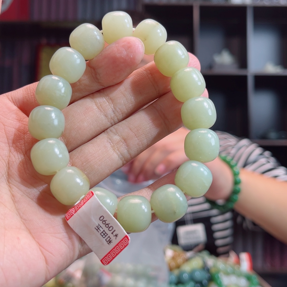 和田玉手链未镶嵌手串新疆且末山流水多样性拍一发一14