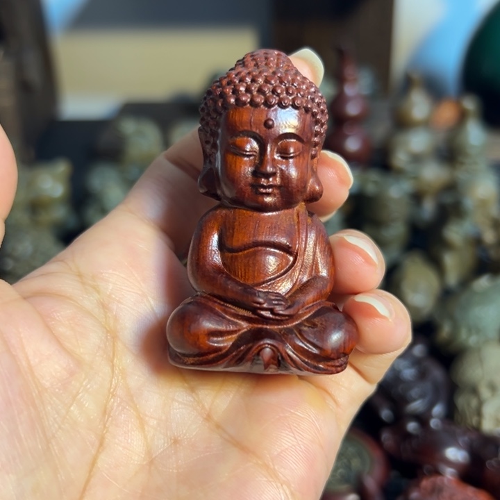 把件小叶紫檀宝宝佛