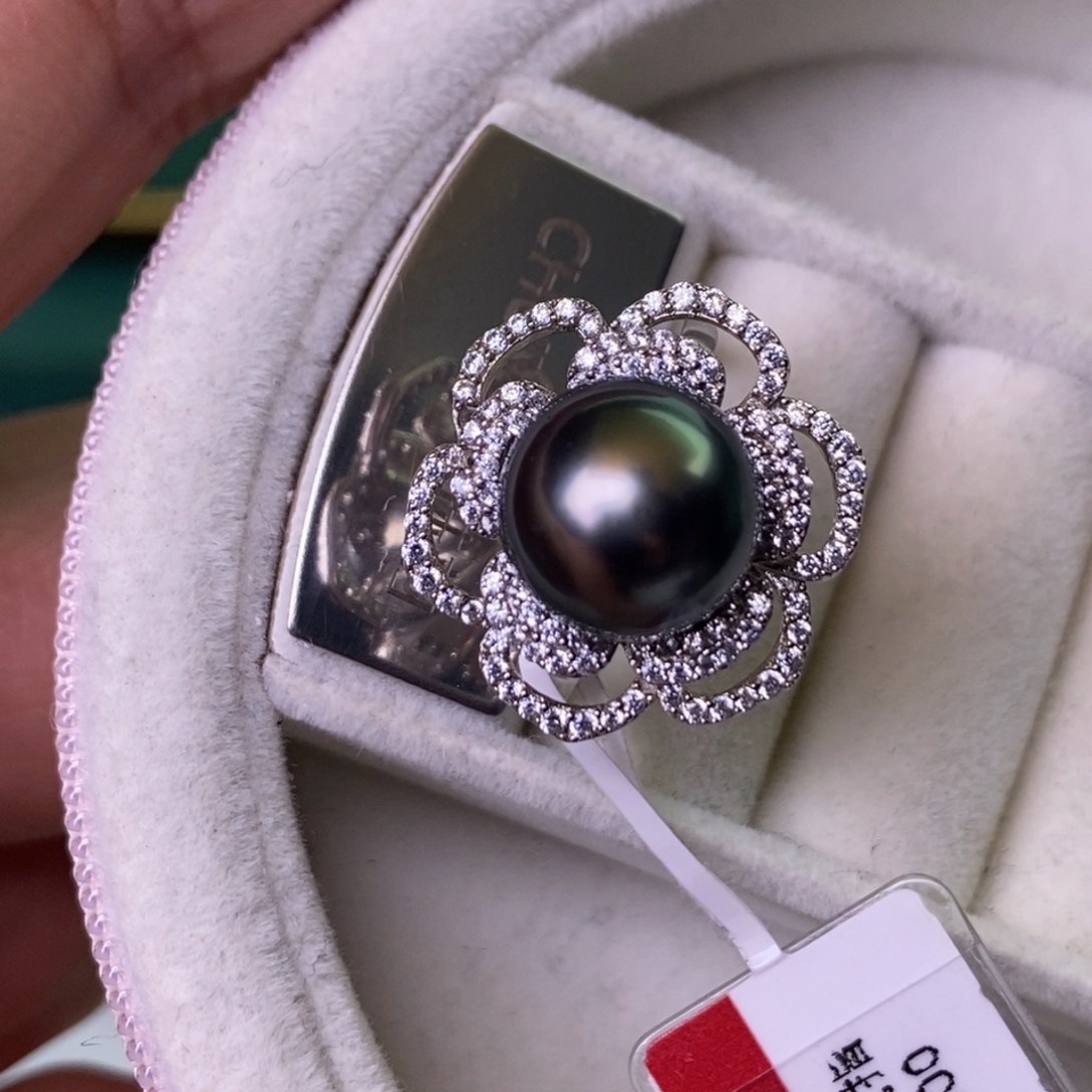 海水珍珠戒指银S925镶嵌