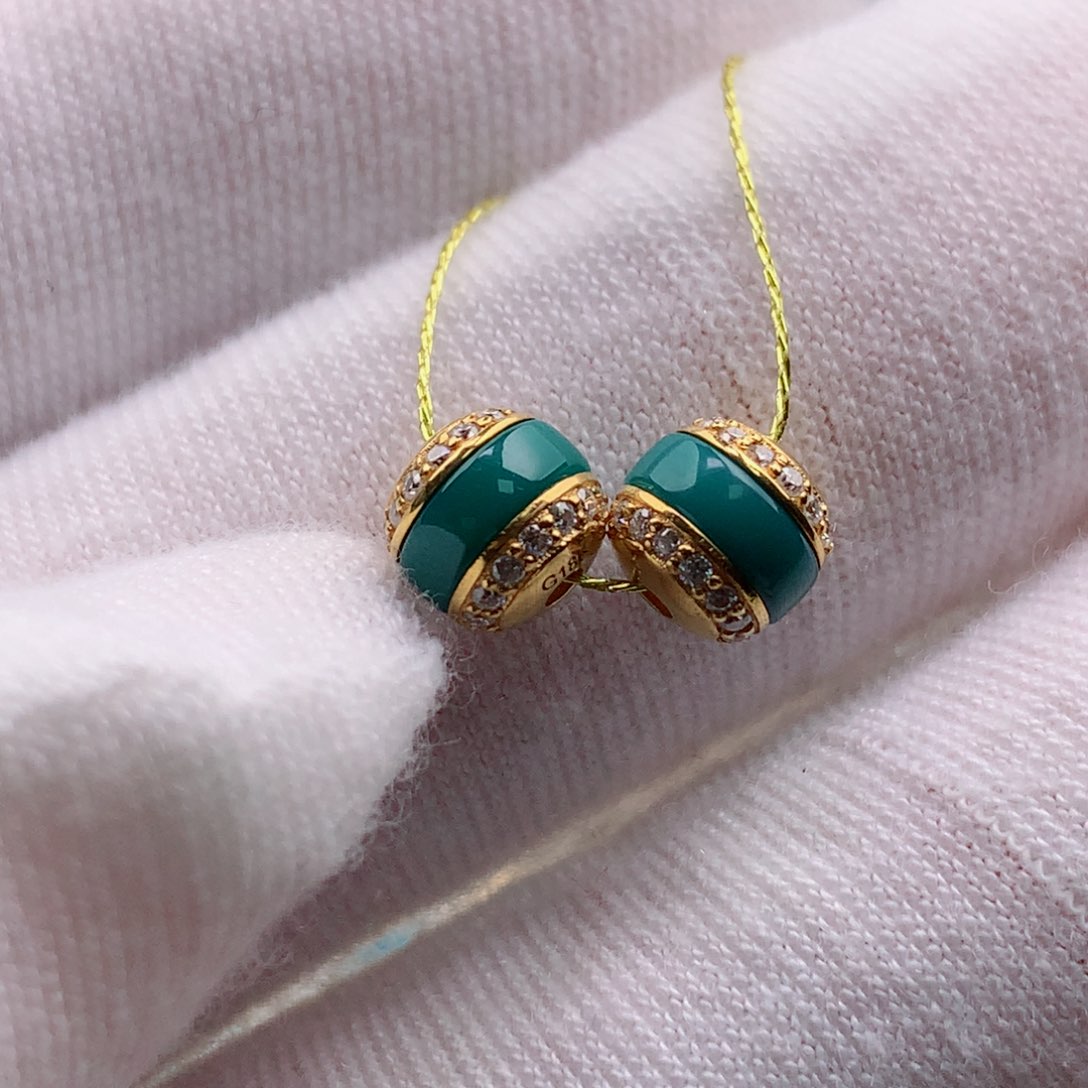 绿松石珠宝奇石18K金镶嵌