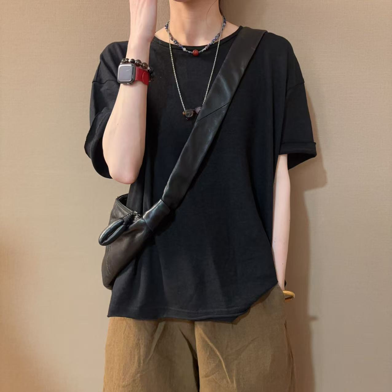 极简耐穿显薄亚麻T恤