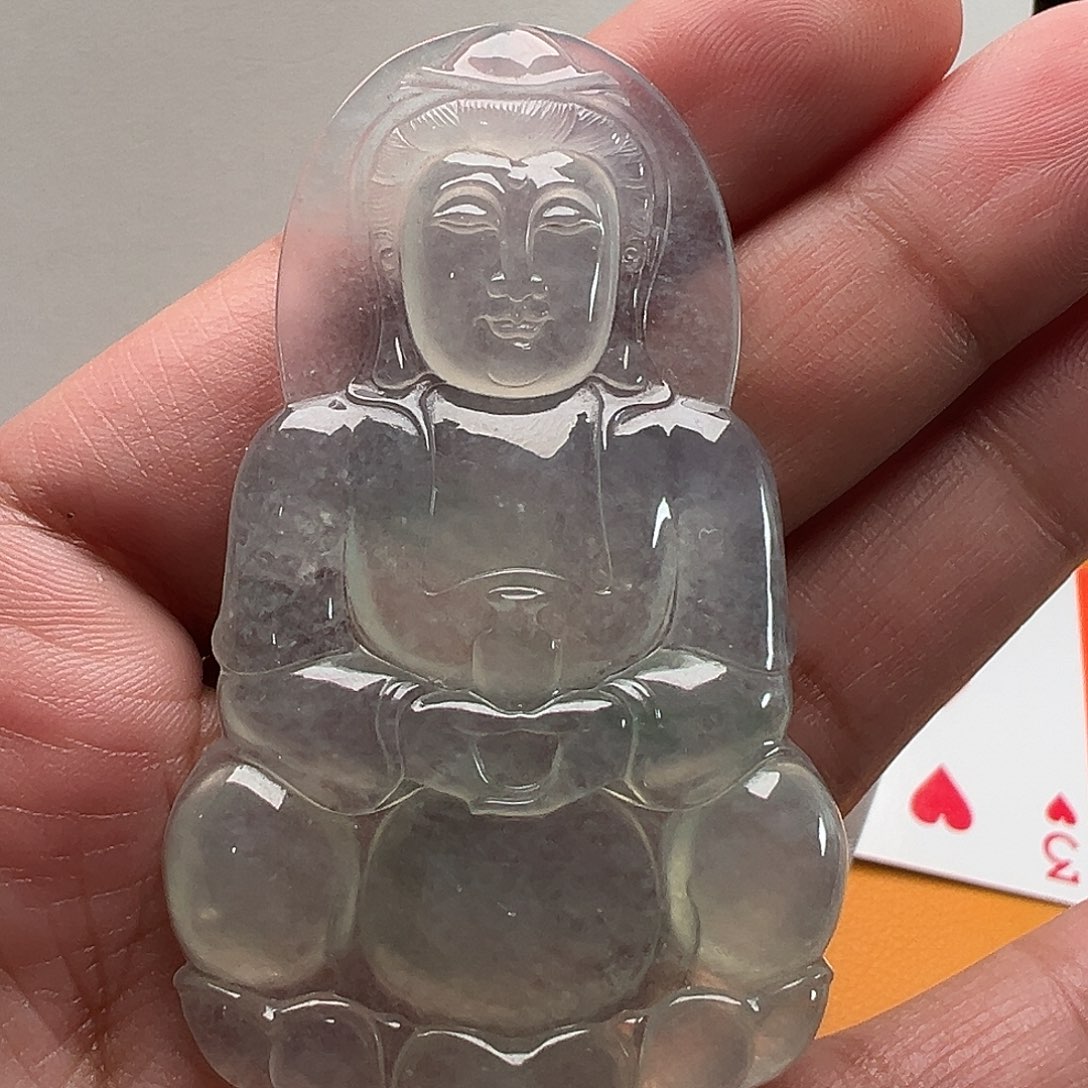 翡翠颈饰未镶嵌观音