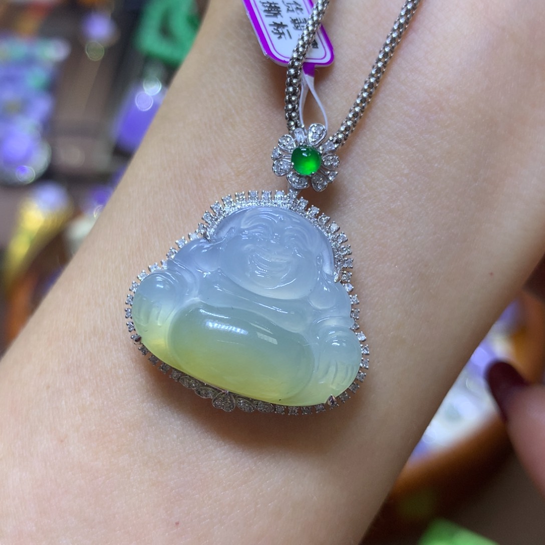 【闪购商品】翡翠颈饰18K金镶嵌翡翠