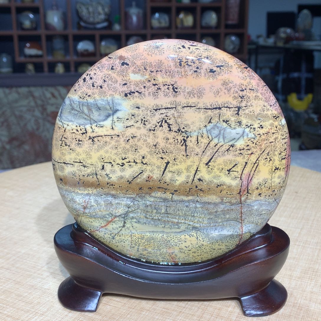 紫砂，广西国画石摆件，收藏观赏，广西国画石摆件，收藏观赏