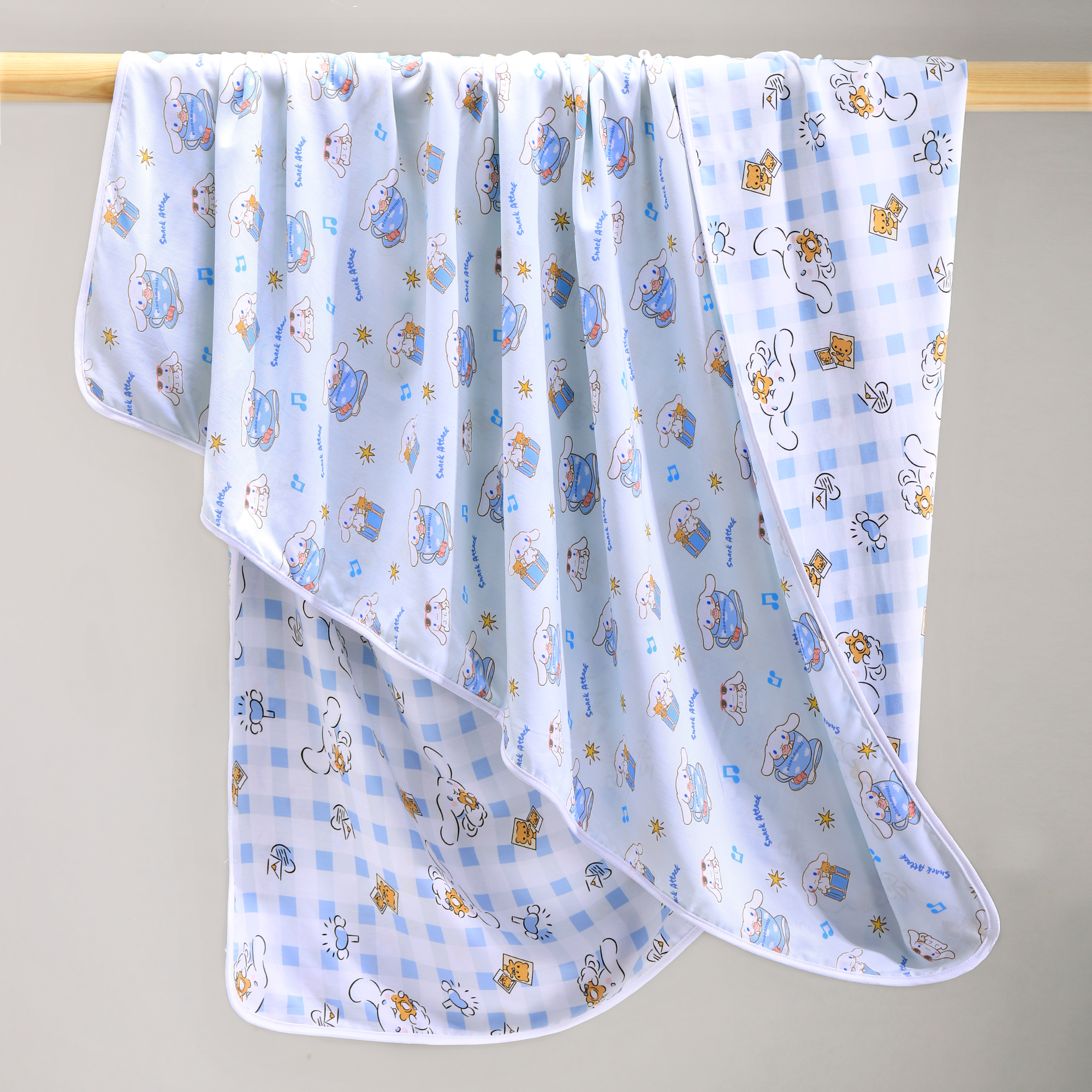 591393人造棉盖毯冷感薄盖被夏凉被空调被午睡毛巾被飞机航空沙发