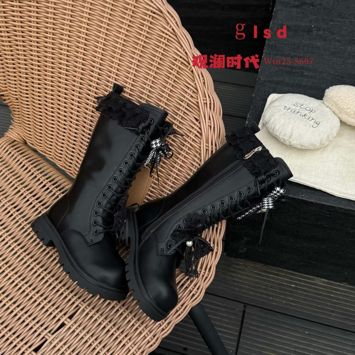 冬款加绒长筒公主靴