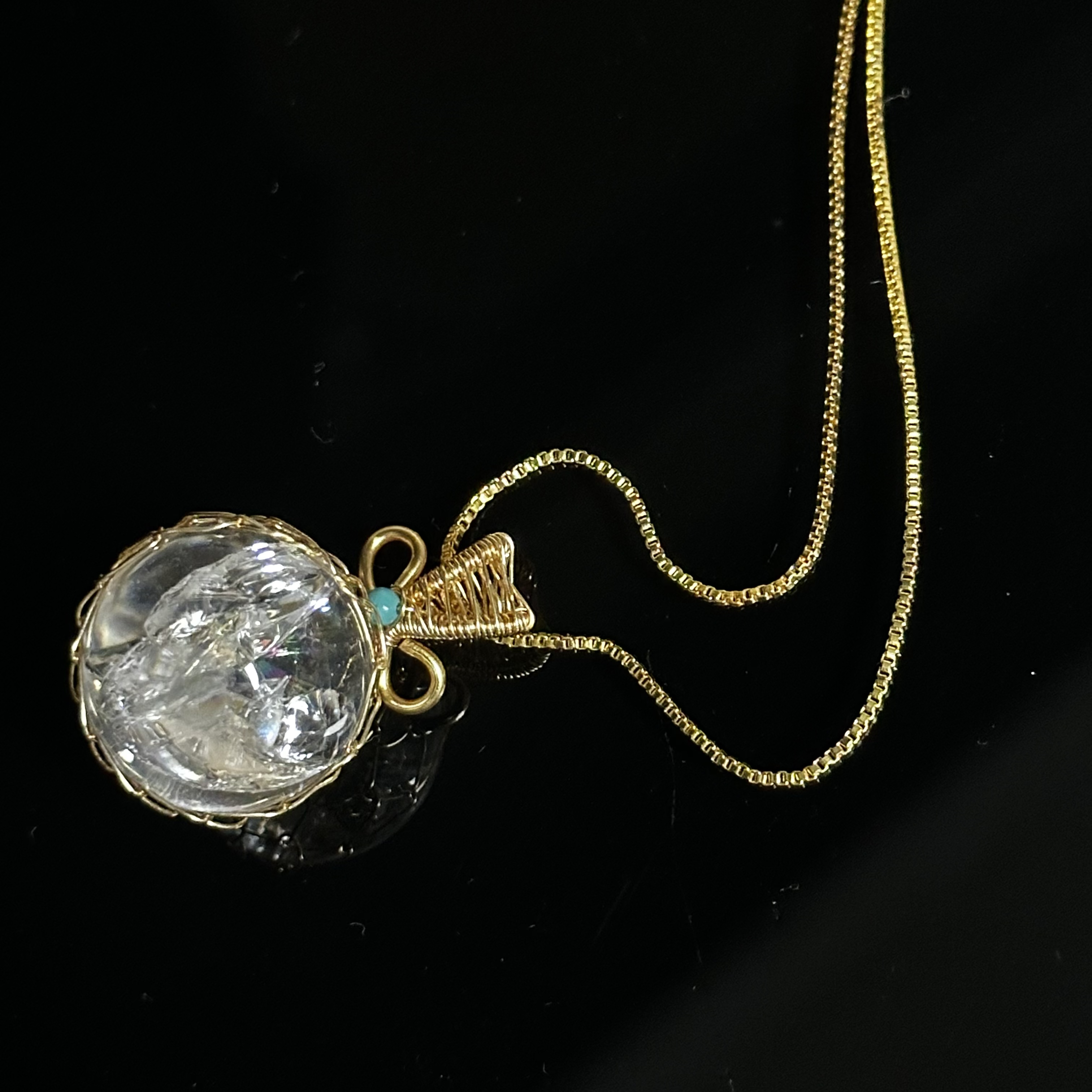 925链+爆闪阿赛斯特莱水晶可转动圆珠吊坠 LG3026 多样性发一件