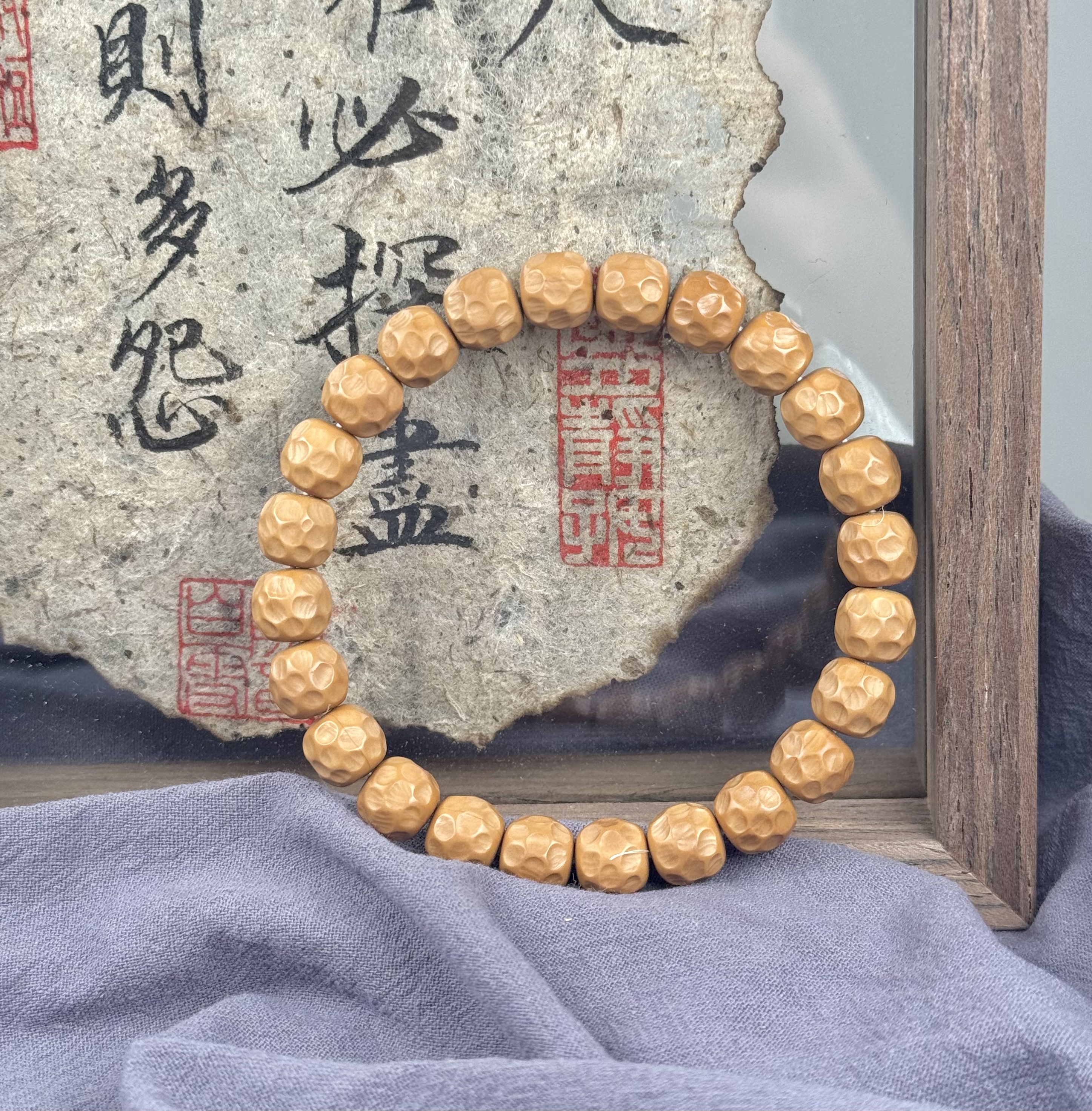 黑金无相纯手工雕刻不做色无科技包毕业猴头核桃手串
