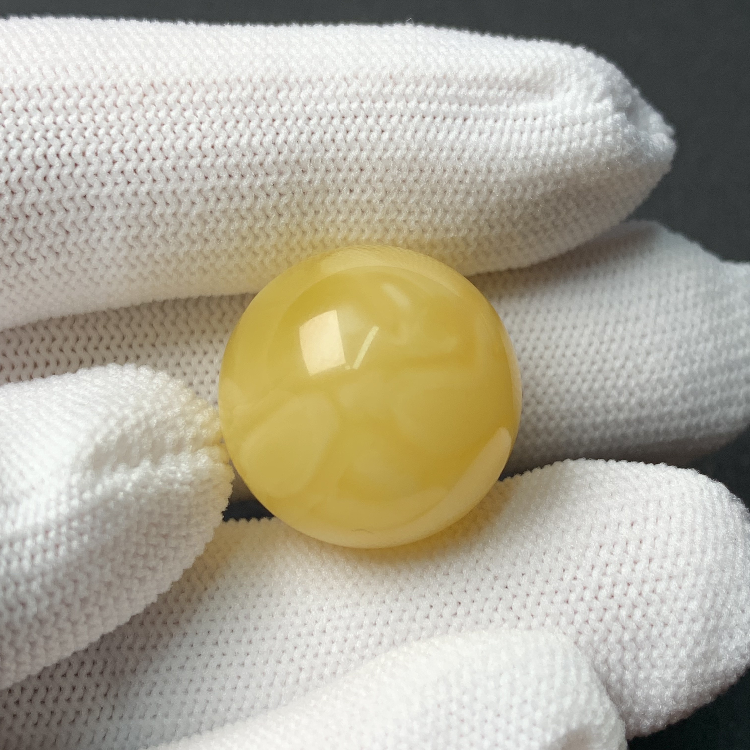 Y1400保真原矿俄料尺寸21.4mm蜜蜡妖花单颗圆珠单珠隔珠支持复检