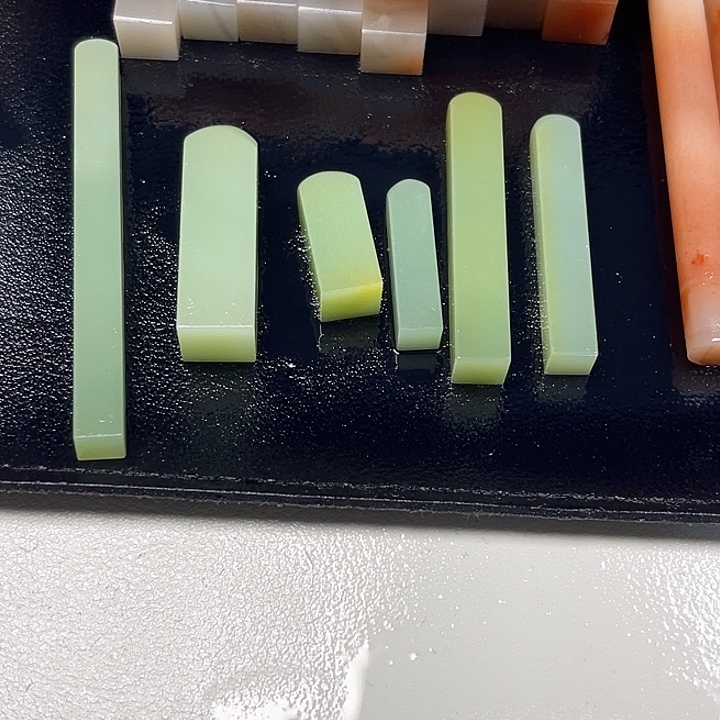 青田石印石苹果绿小牙签×6