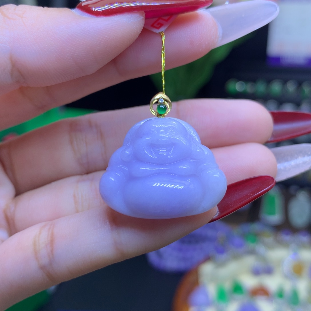 翡翠颈饰18K金镶嵌天然