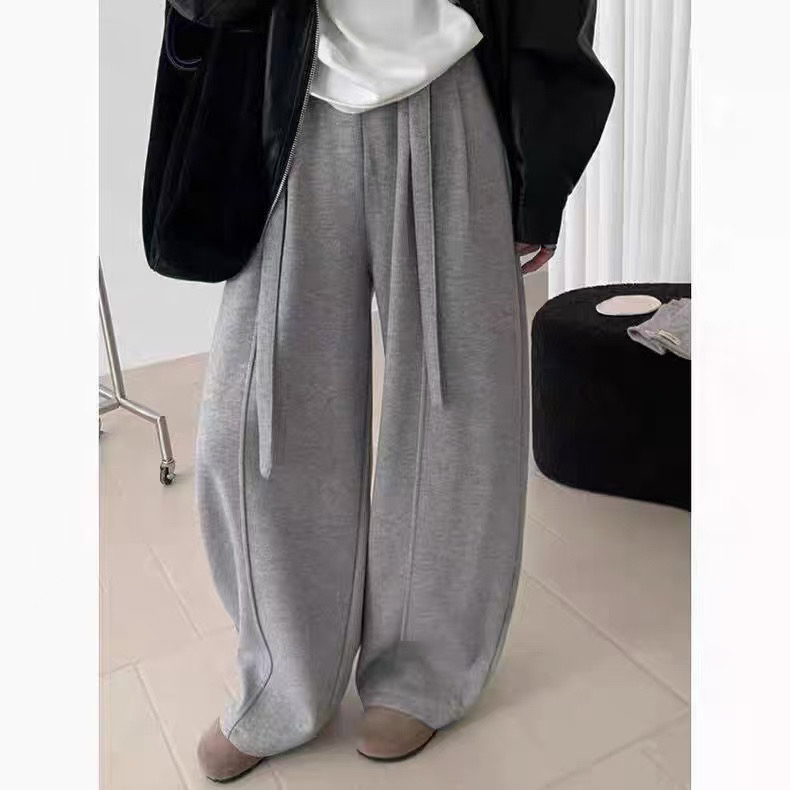 MEENI（9MN1301-5#）配腰绳 加绒软糯阔腿休闲裤10-20