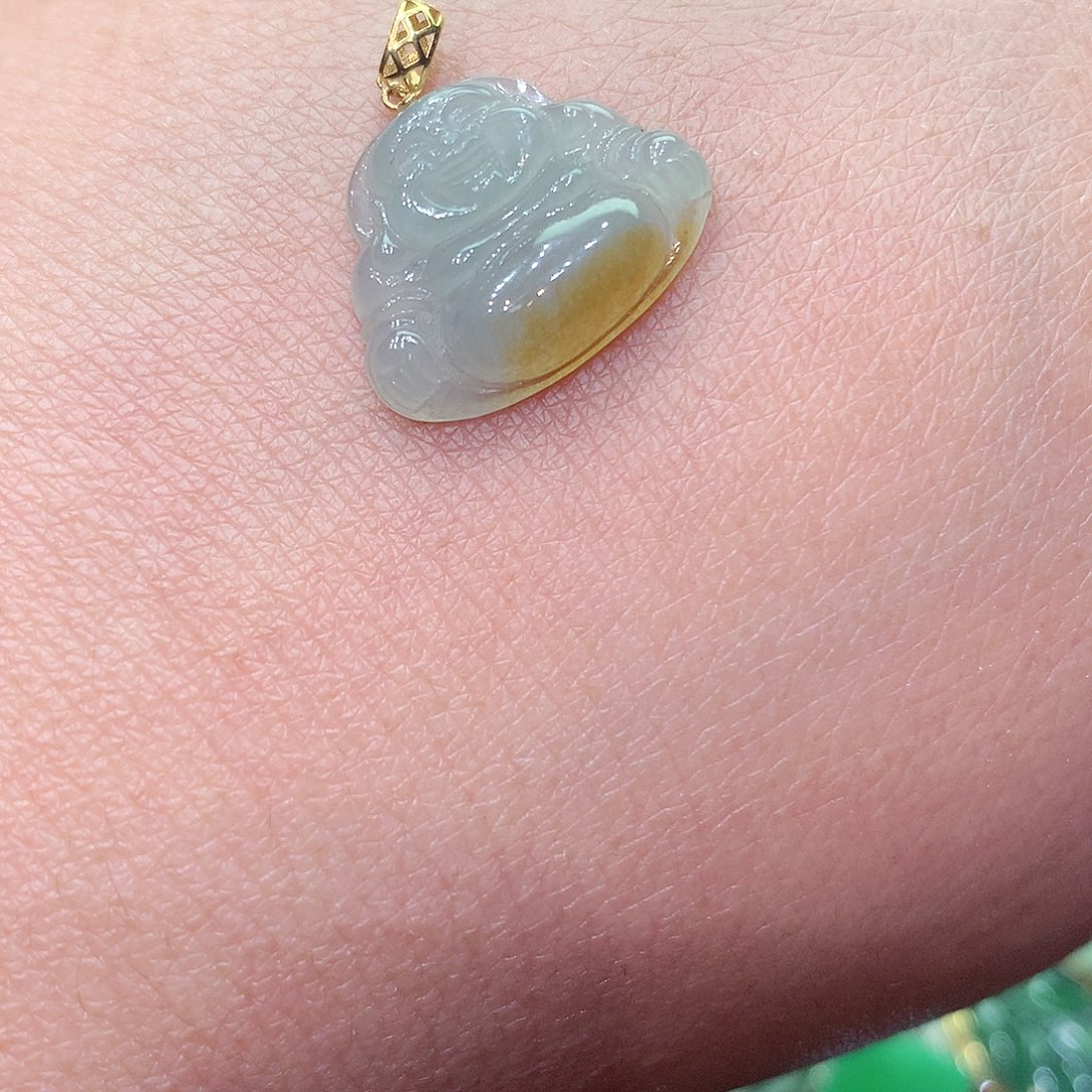 翡翠颈饰18K金镶嵌纯天然