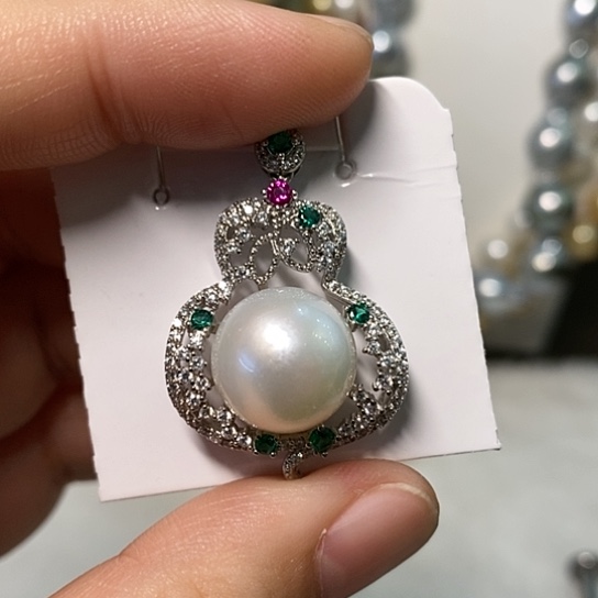 海水珍珠颈饰银S925镶嵌12.96