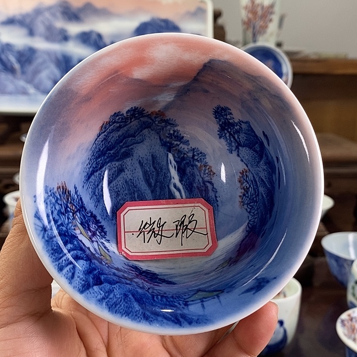 杯日***明景德镇手工手绘陶瓷，高亮兴老师作品