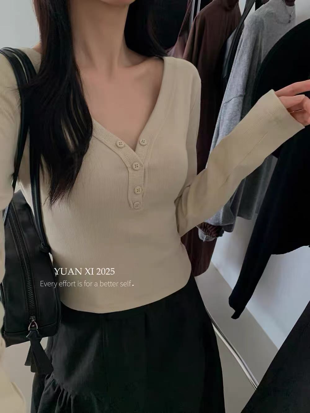 氛围超足 亨利打底衫