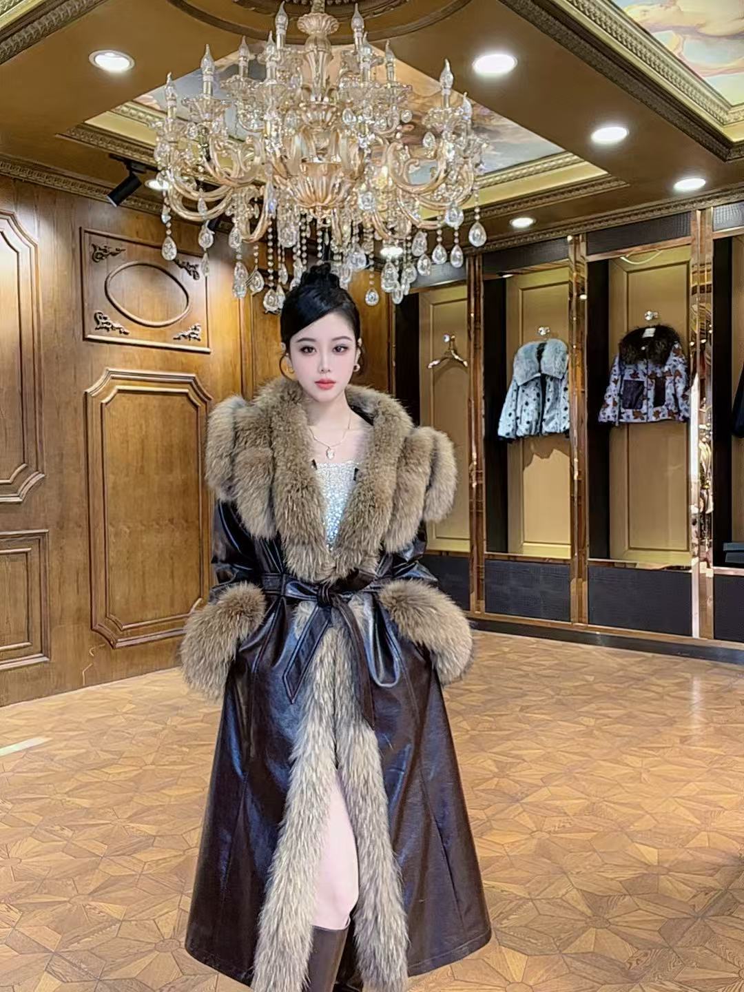 貉子毛领【奢雅格调】上新年度爆款轻奢时尚真毛领百搭外套-2508525