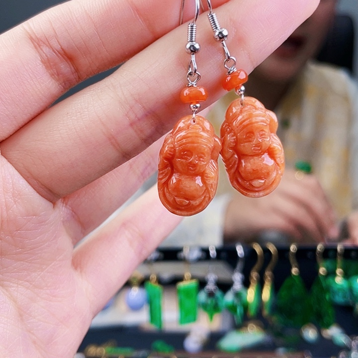 翡翠耳饰未镶嵌饰品